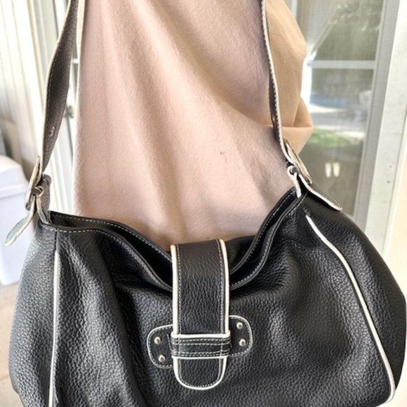 Franco Sarto Leather Hobo Style Shoulder Bag - Picture 2 of 5